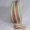The Ribbon People Pink and Green Striped Woven Grosgrain Craft Ribbon 1.75" x 55 Yards